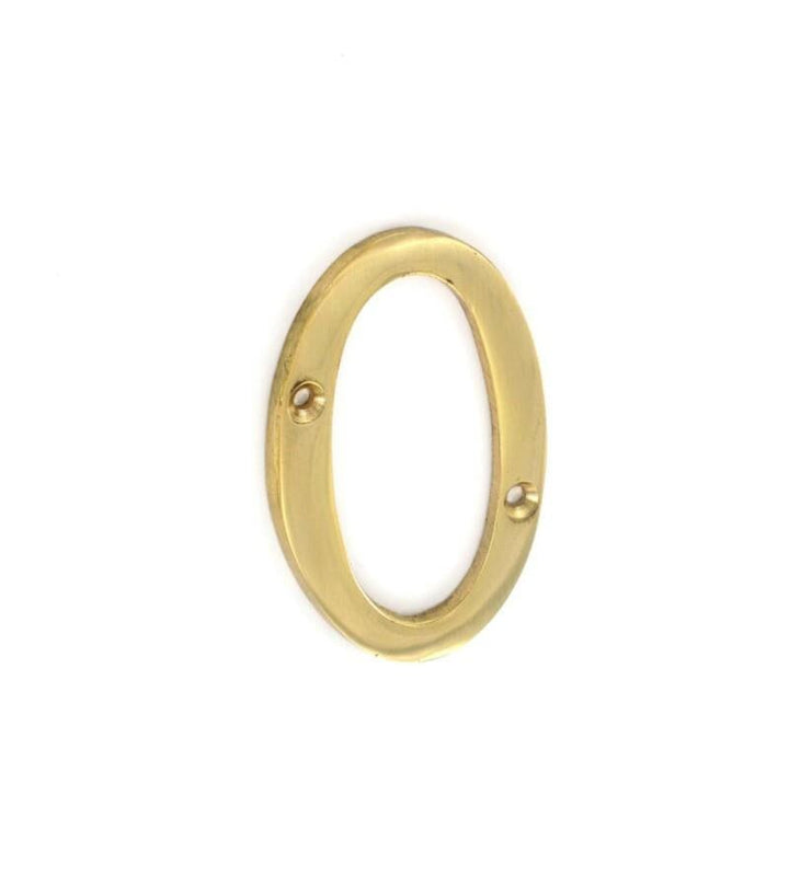 Securit - Brass Numeral No.0 Door Numerals | Snape & Sons