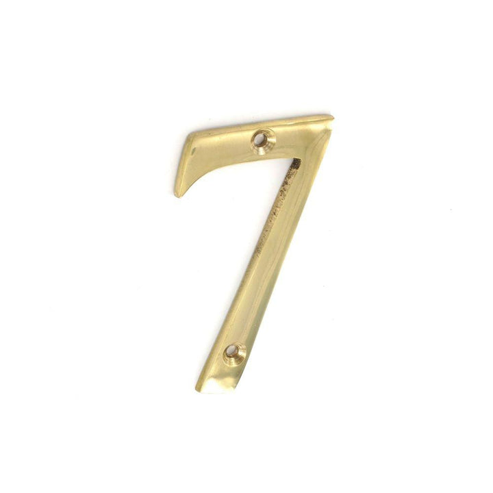 Securit - Brass Numeral No.7 75mm Door Numerals | Snape & Sons