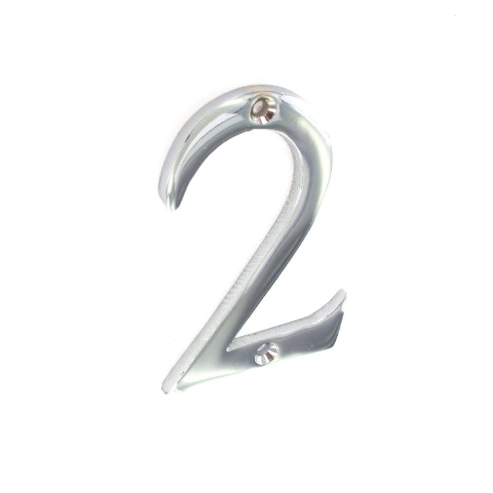 Securit - Chrome Numeral No.2 75mm Door Numerals | Snape & Sons