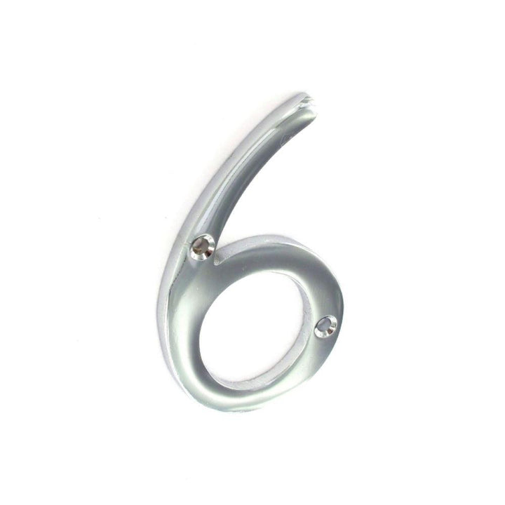 Securit - Chrome Numeral No.6 75mm Door Numerals | Snape & Sons