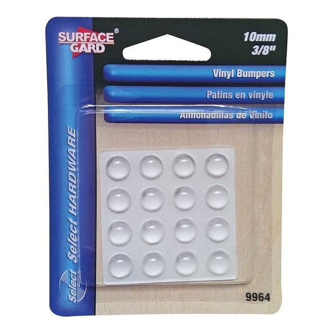 Select Hardware - Surface Gard 10mm Clear Round Buffers 16 Pack Furniture Felt Guards | Snape & Sons