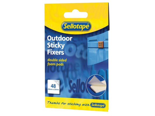 Sellotape - Sticky Fixers Outdoor x 48 Double Sided Tape | Snape & Sons