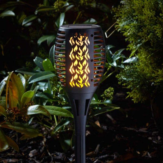 Smart Solar - Compact Cool Flame Flaming Solar Torch 4 Pack Solar Lighting | Snape & Sons