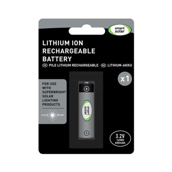 Smart Solar - Rechargeable 14500 Lithium 3.2V 600mAh Battery Rechargeable Batteries | Snape & Sons