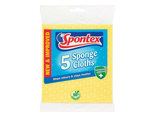 Spontex - Sponge Cloth x5 Sponges | Snape & Sons
