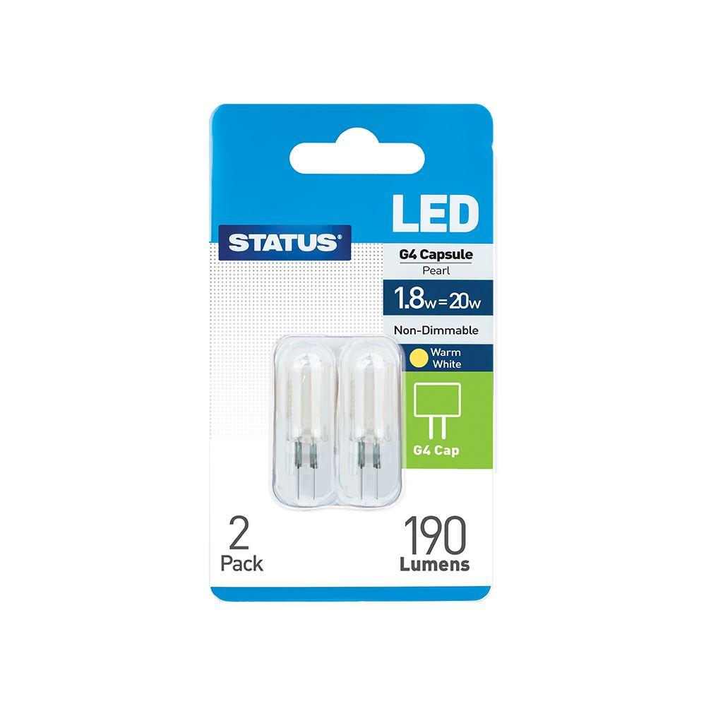 Status - 1.8W COB LED G4 Capsule x2 Capsule Bulbs | Snape & Sons