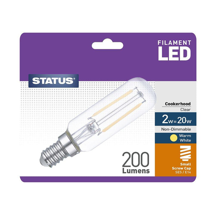 Status - 2W LED Clear Cookerhood Bulb E14/SES Appliance Bulbs | Snape & Sons