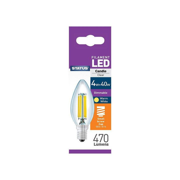 Status - 4W Dimmable LED Candle E14/SES Candle Bulbs | Snape & Sons