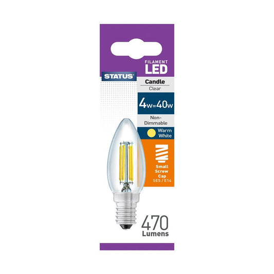 Status - 4W LED Candle E14/SES Candle Bulbs | Snape & Sons