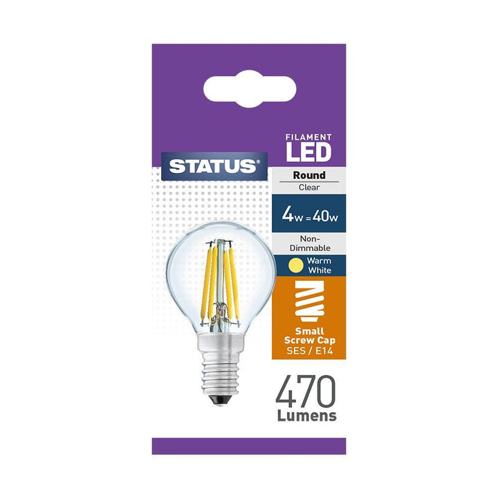 Status - 4W LED Golf E14/SES Golf Ball Bulbs | Snape & Sons