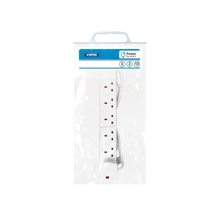 Status - 6 Gang 2m Extension Lead Extension Leads | Snape & Sons