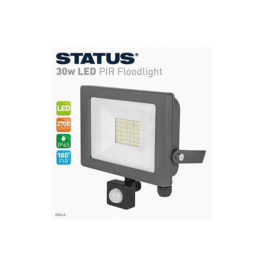 Status - Imola 30W LED PIR Floodlight Flood Lights | Snape & Sons