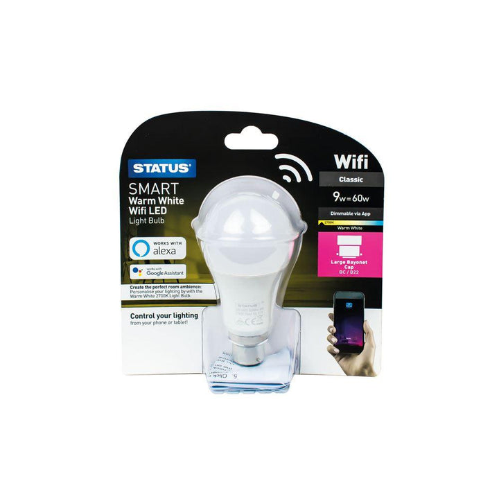 Status - Smart WiFi Dimmable LED GLS Pearl B22/BC GLS Bulbs | Snape & Sons