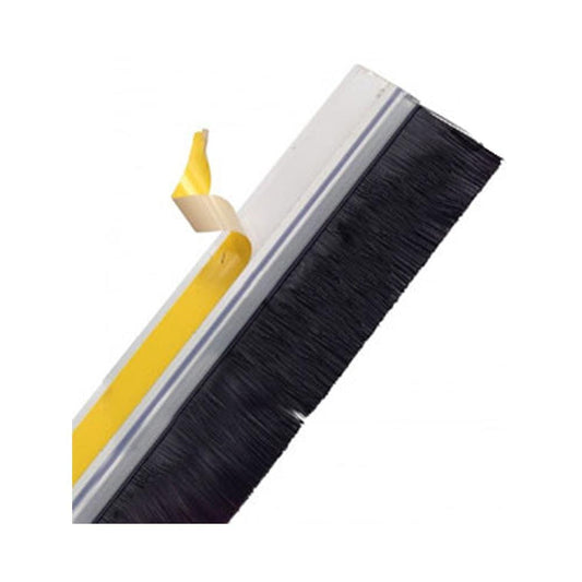 Stormseal - Self Adhesive Silver Door Brush Draught Excluder Draught Proofing | Snape & Sons