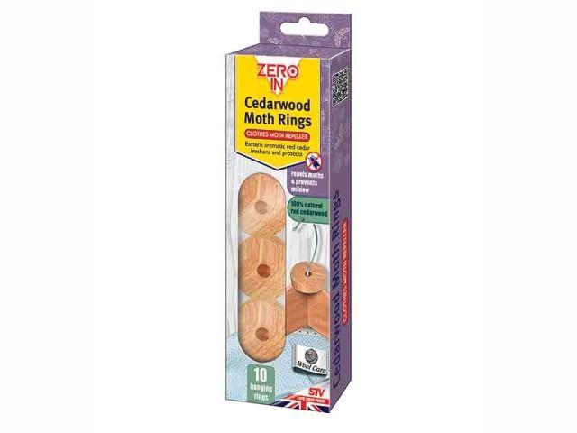 STV - Cedar Wood Moth Hanger Rings x12 Moth Control | Snape & Sons