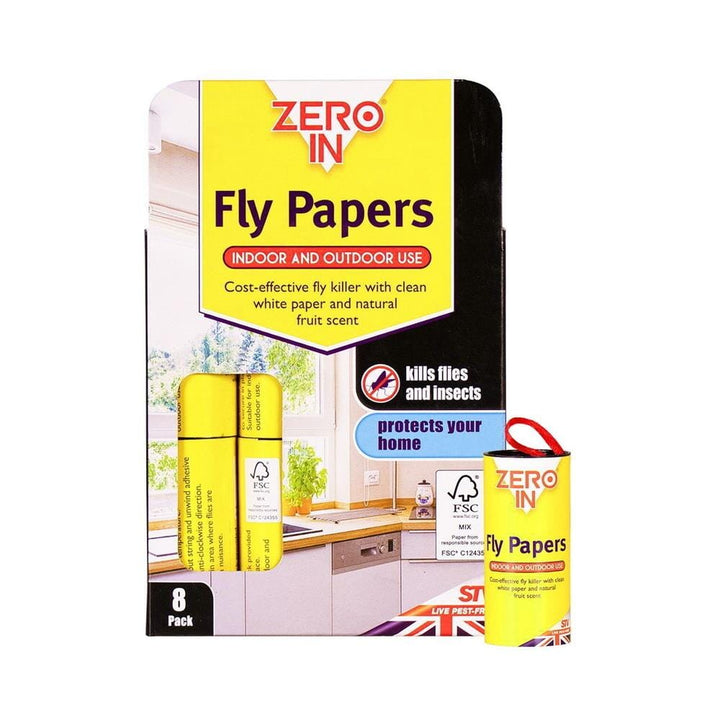 STV - Traditional Fly Papers 8 Pack Insect Control | Snape & Sons