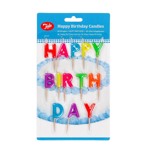 Tala - Happy Birthday Cake Candles Cake Decorating Accessories | Snape & Sons