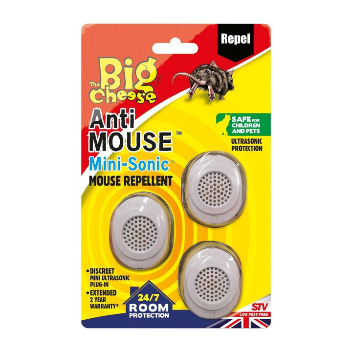 The Big Cheese - Mini-Sonic Mouse Repellers (3 room) Rodent Control | Snape & Sons