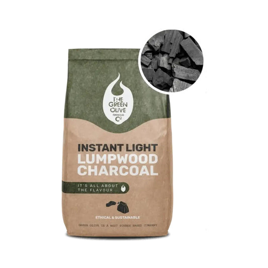 The Green Olive Firewood Co - Instant Light Lumpwood Charcoal 2x1kg Charcoal | Snape & Sons