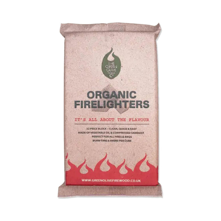 The Green Olive Firewood Co - Organic Firelighters 32 Pack Firelighters | Snape & Sons