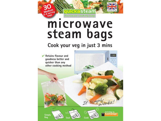 Toastabag - QuickaSteam Microwave Steam Bags x30 Cooking Bags | Snape & Sons