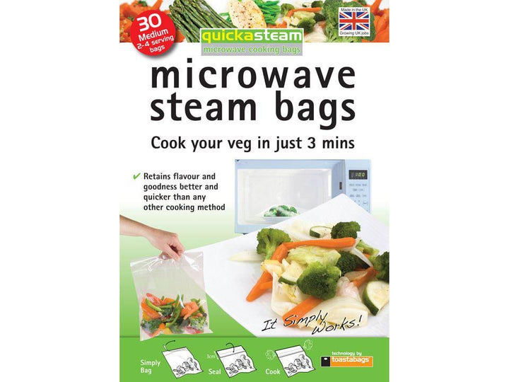 Toastabag - QuickaSteam Microwave Steam Bags x30 Cooking Bags | Snape & Sons