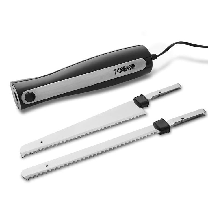 Tower - Electric Carving Knife Set Electric Carving Knives | Snape & Sons