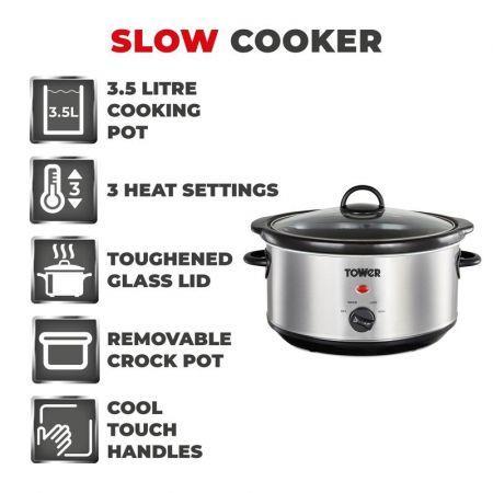 Stainless Steel 2-4 Portion Slow Cooker