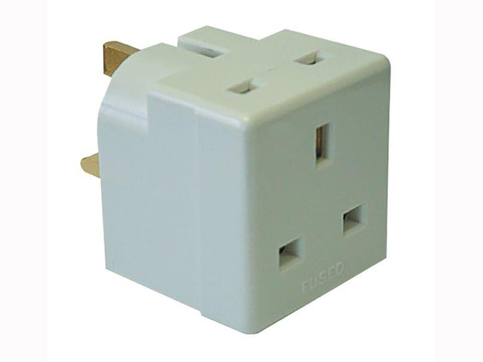 Unbranded - 2 Way 13A Plug Adaptor Socket Adaptors | Snape & Sons