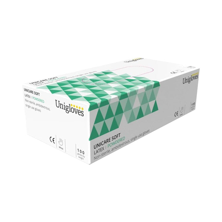 Unigloves Latex Powdered Gloves Extra Large x100 Pack Work Gloves | Snape & Sons