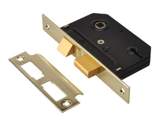 Union Locks - Essentials 3 Lever Sash Lock Brass 65mm Sashlocks | Snape & Sons