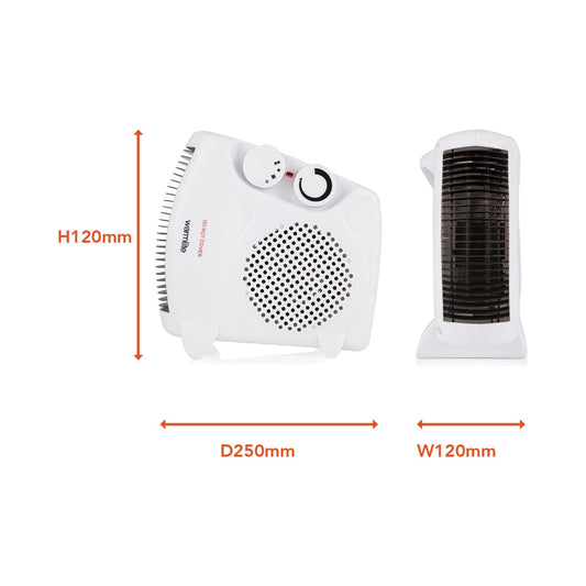 Warmlite Dual Position 2kW Fan Heater Fan Heaters | Snape & Sons