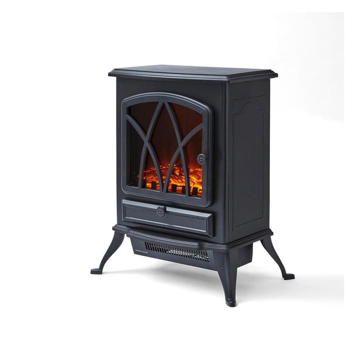Warmlite - Sterling Black Electric Stove Heater Electric Stoves | Snape & Sons