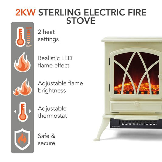 Stirling Cream Electric Stove Heater