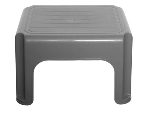 Whitefurze - Stool Silver 40cm H23212 Step Stools | Snape & Sons