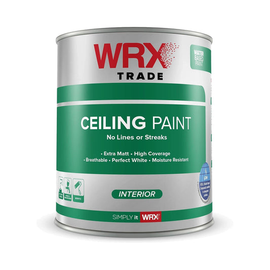 WRX Trade 10L Brilliant White Super Matt Ceiling Paint Emulsion Paints | Snape & Sons