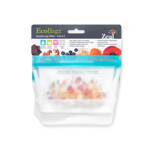 Zeal by CKS - EcoBagz 500ml x2 Food Bags | Snape & Sons
