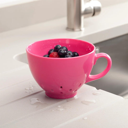 Zeal by CKS Provence Blue Tea Cup Berry Colander Colanders | Snape & Sons