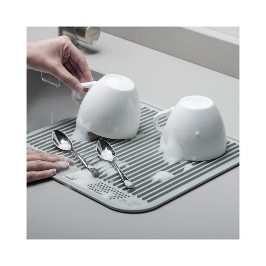 Zeal by CKS - Silicone Draining Mat French Grey Dish Draining Racks | Snape & Sons