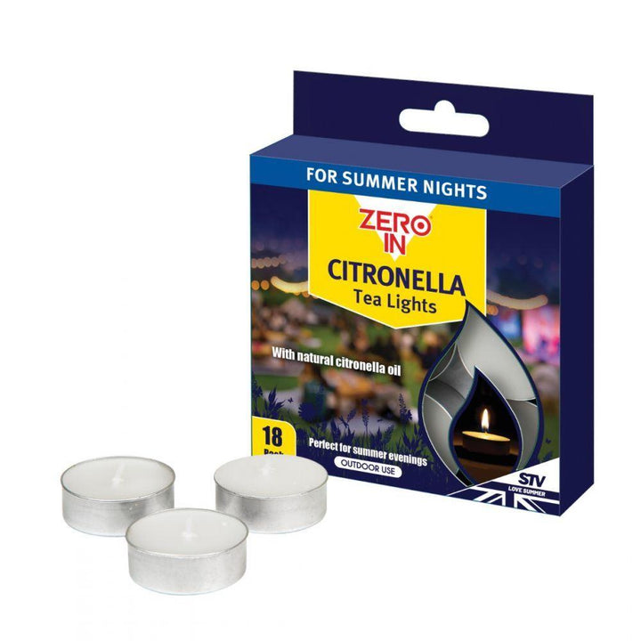 Zero In - Citronella Tea Lights x 18 Citronella | Snape & Sons