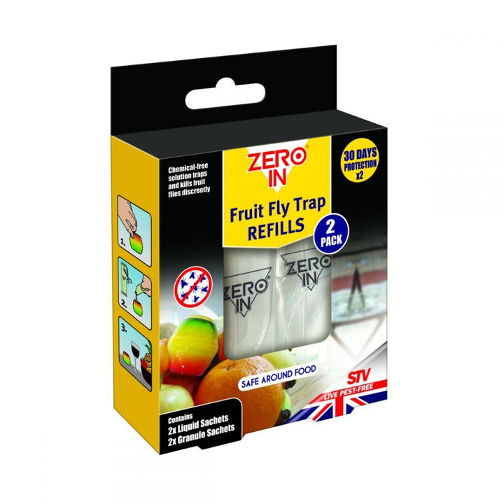 Zero In - Fruit Fly Trap Refill - Twinpack Insect Control | Snape & Sons