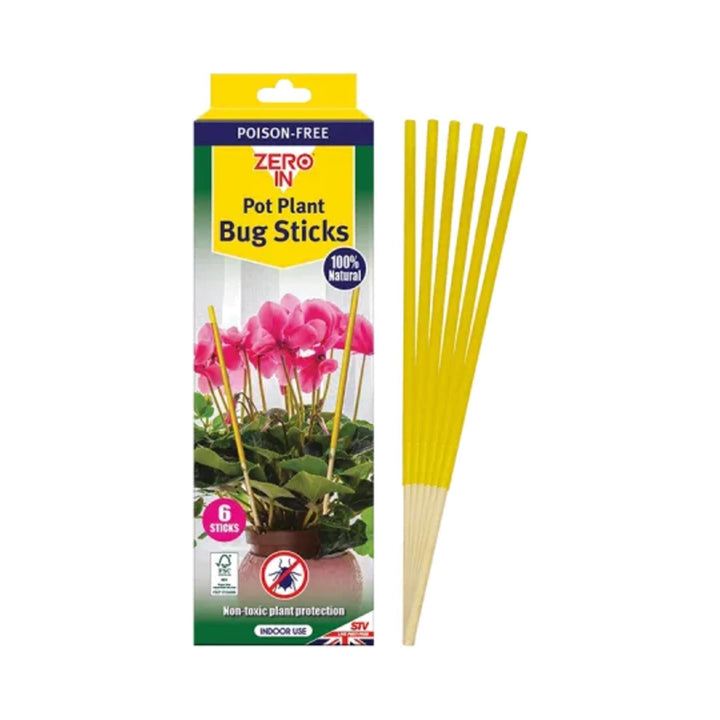 Zero In - Potted Plant Anti-Bug Sticks x6 Pack Insect Control | Snape & Sons
