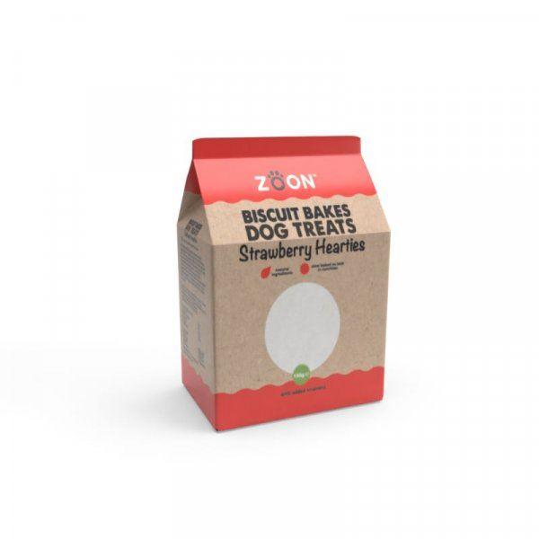 Zöon Pets - Biscuit Bakes Strawberry Hearties Dog Treats | Snape & Sons