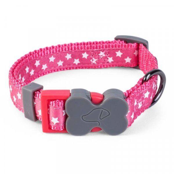 Zöon Pets - Dog Collar Pink Stars Medium Dog Collars | Snape & Sons