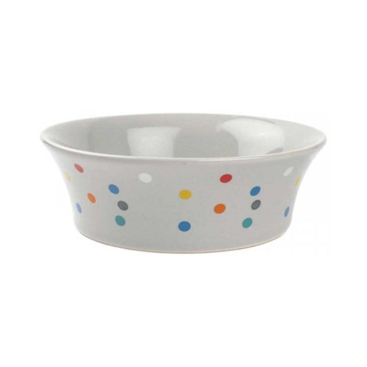 Zöon Pets - Flared Ceramic Polka Dot Cat Bowl Cat Accessories | Snape & Sons